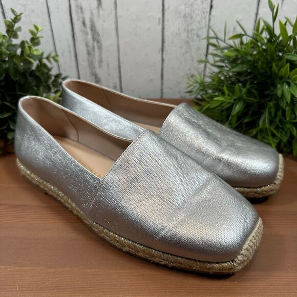 Stuart Weitzman Women's Silver Espadrilles Size 9.5 - Picture 2 of 10